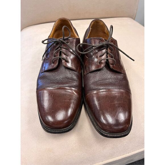 Johnston & Murphy Brown Calf Skin Leather Cap Toe Oxfords sz 9 main image 4